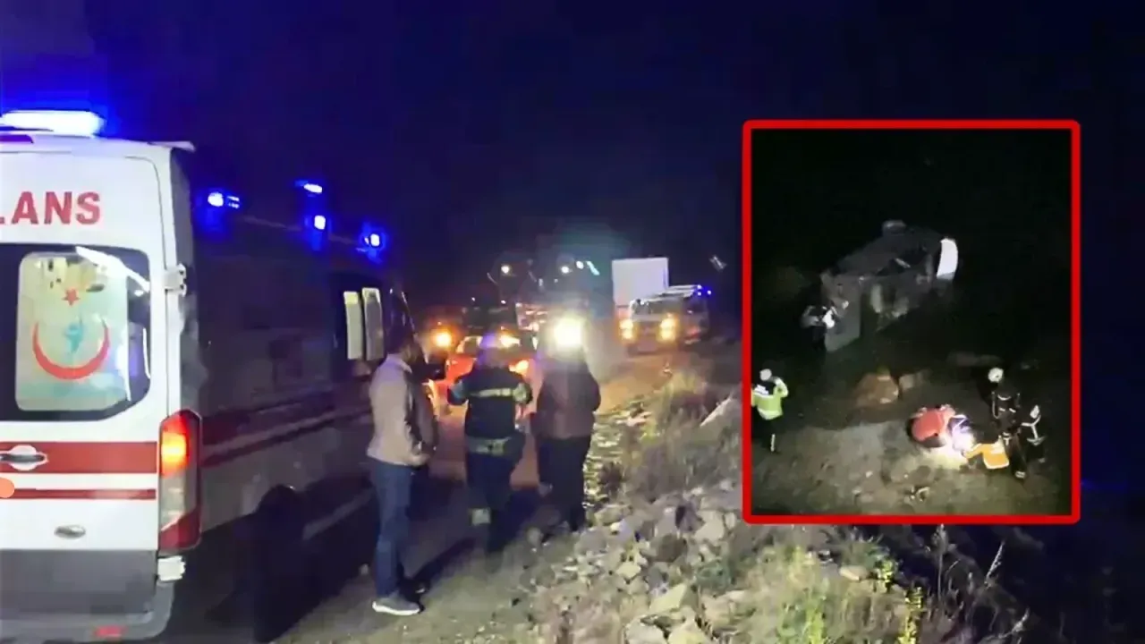 Otomobil uçurumdan düştü